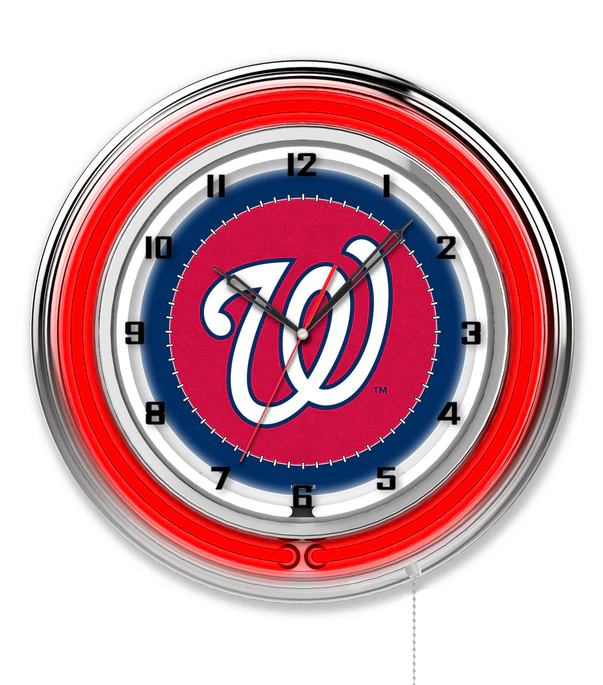 MLB Licensed 19" Double Neon Wall Clock - Image 5